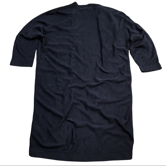 H&M - Open-Front Cardigan Sweater w/ 3/4 Sleeve Navy Blue XS (Oversized) - Picture 12 of 12